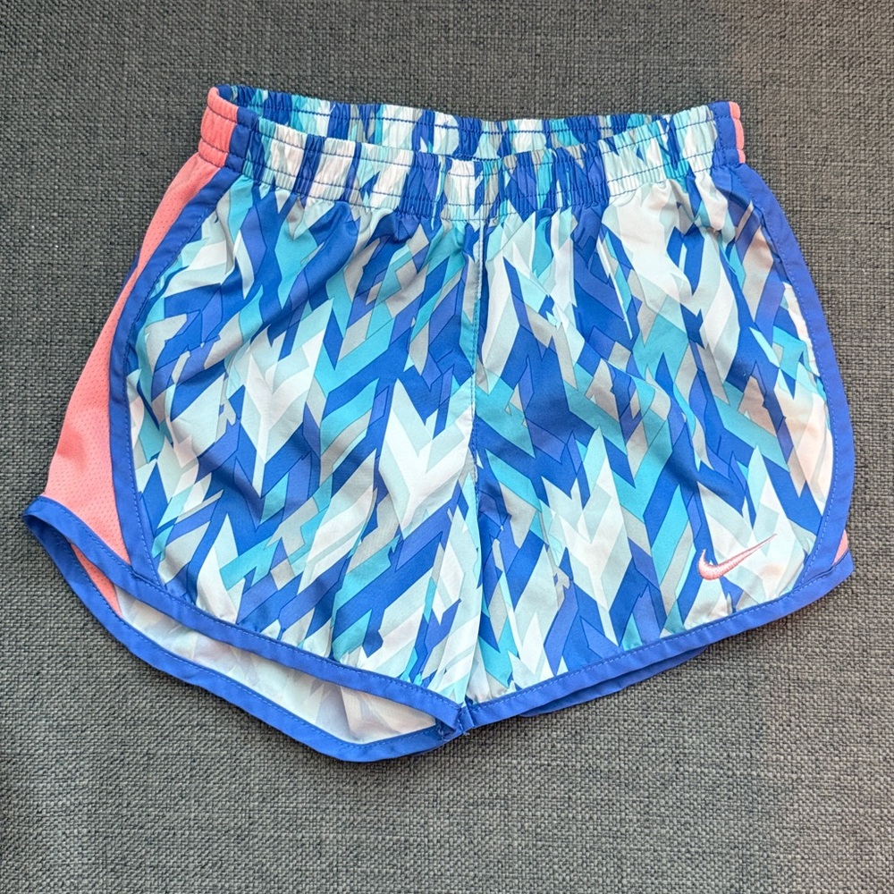 Nike Dynamic Blue and Pink Athletic Shorts